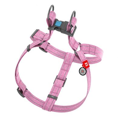 Collar (Коллар) WAUDOG Re-cotton - Шлея светоотражающая для собак из восстановленного хлопка 1,5х40-55 см Фиолетовый