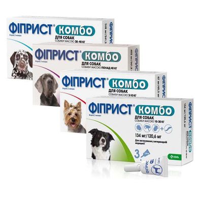 Фиприст Комбо® Противопаразитарные капли на холку для собак от блох и клещей 2-10 кг (1 шт.)