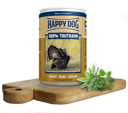 Happy Dog (Хеппи Дог) Turkey Pure - Консервированный корм с индейкой для собак всех пород 400 г