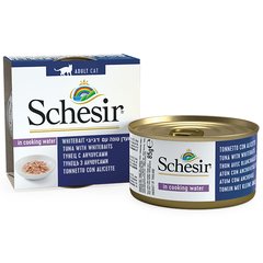 Schesir (Шезир) Tuna, Whitebait & Rice - Консервированный корм с мясом тунца, анчоусами и рисом для взрослых котов (кусочки в собственном соку) 85 г