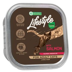 Nature's Protection (Нейчерес Протекшн) Lifestyle Long Hair Salmon - Вологий корм з лососем для дорослих довгошерстих кішок 85 г