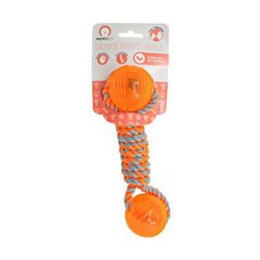 Misoko&Co (Мисоко и Ко) Игрушка Веревочная косточка с мячами для собак 24 см