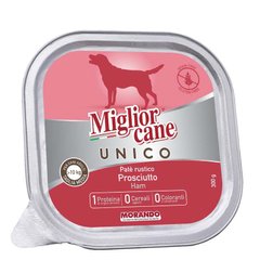 Morando (Морандо) Migliorcane Unico Ham - Консервований корм з шинкою для собак середніх порід (паштет) 300 г