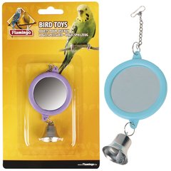 Flamingo (Фламинго) Mirror Round+Bell - игрушка для попугаев круглое зеркало с колокольчиком