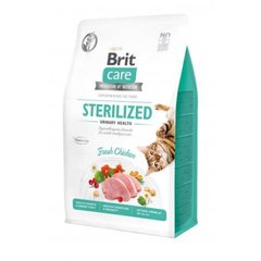 Brit Care (Бріт Кеа) Cat Grain-Free Sterilized Urinary Health - Сухий беззерновий корм з куркою для дорослих стерилізованих котів 400 г