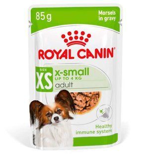 Royal Canin (Роял Канін) X-Small Adult - Вологий корм з домашньою птицею для дорослих собак (шматочки в соусі), 85 г