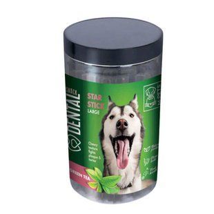 M-Pets (М-Петс) Green Tea Star Stick Dental Snack - Лакомство жевательные палочки для ухода за зубами с зеленым чаем для собак, L / 510 г