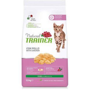Trainer (Трейнер) Natural Super Premium Young Cat - Сухий корм зі свіжої куркою для молодих котів 1,5 кг