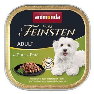 Animonda (Анимонда) Vom Feinsten Adult with Turkey duck &ndash; Консервированный корм с индейкой и уткой для собак (паштет с кусочками), 150 г