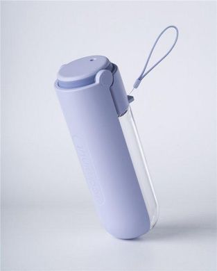 Redminut (Елс Пет) Portable drinking bottle - Портативна похідна пляшка напувалка зі шнурком для собак 300 мл фіолетовий