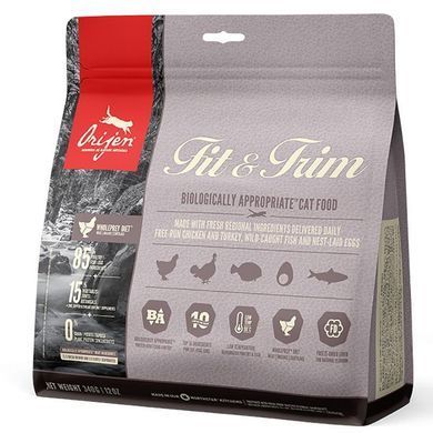 Orijen (Ориджен) Fit&Trim - Сухой корм с индейкой и сельдью для котов страдающих избыточным весом, 1,8 кг
