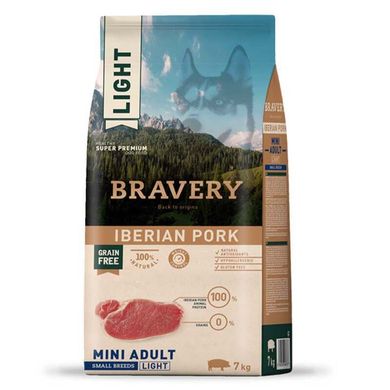 Bravery (Бравері) Iberian Pork Adult Mini - Сухий беззерновий корм з іберійською свининою для дорослих собак малих порід 2 кг