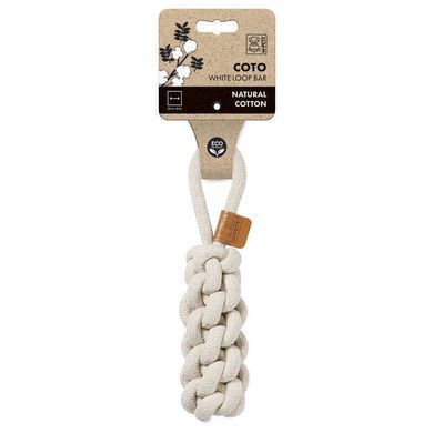 M-Pets (М-Петс) Coto Loop Bar - Игрушка-веревка Луп Бар для собак, Белый, 22 см