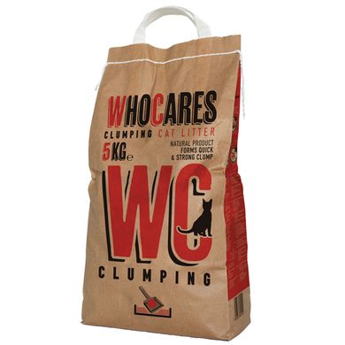 WhoCares (Ху Кеарс) WC Clumping - Наповнювач, що утворює грудочки для котячого туалету - 5 кг