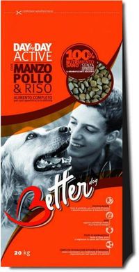 Better (Беттер) DAY by DAY Active Dog with Chicken Beef & Rise - Сухой корм для активных собак с курицей, говядиной и рисом 20 кг