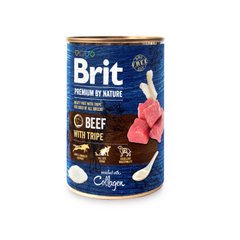 Brit Premium (Бріт Преміум) by Nature Beef with Tripe - Консервований корм з яловичиною та тельбухами для собак (паштет) 400 г