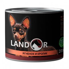 Landor (Ландор) Small Breed Lamb & Rabbit - Влажный корм с ягненком и кроликом для взрослых собак мелких пород 200 г