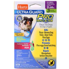 Hartz (Хартц) Ultra Guard Pro Flea&Tick Drops for Dogs and Puppies 5 в 1 - Капли от блох, клещей и комаров для собак и щенков 2,5 - 6кг