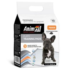 AnimAll (ЭнимАлл) Puppy Training Pads - Пеленки тренировочные с активированным углем для щенков и собак - 10 шт., 60 x 60 см