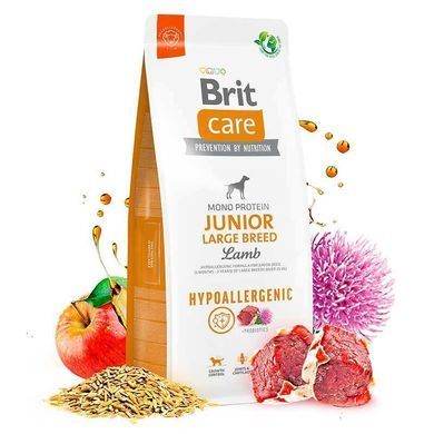 Brit Care (Бріт Кеа) Dog Hypoallergenic Junior Large Breed - Сухий корм з ягням для молодих собак великих порід, 1 кг