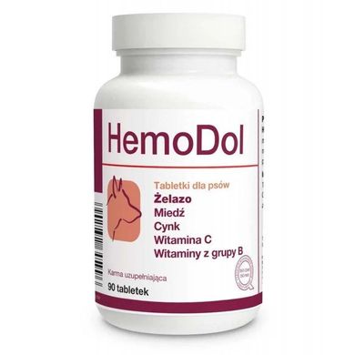 Dolfos (Дольфос) HemoDol - Витаминный комплекс ГемоДол для улучшения процессов кроветворения у собак 90 шт./уп.
