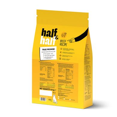 Half&Half (Хаф энд Хаф) сухой корм для взрослых кошек, с говядиной, 300 г