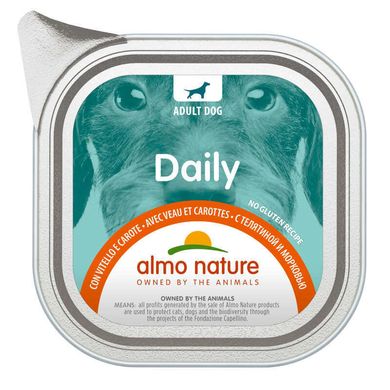 Almo Nature (Альмо Натюр) Daily Adult Dog Veal&Carrots - Консервований корм з телятиною та морквою для дорослих собак 100 г