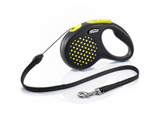 Flexi (Флексі) Design S - Повідець-рулетка для собак дрібних порід, трос (5 м, до 12 кг) S Синій