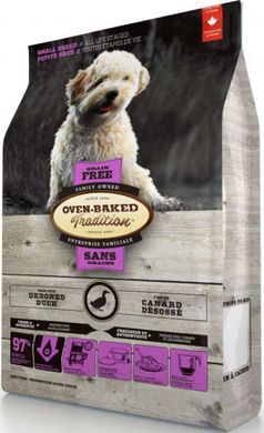 Oven-Baked (Овен-Бекет) Tradition Grain-Free Duck Dog Small Breeds - Беззерновий сухий корм зі свіжим м'ясом качки для собак малих порід на всіх стадіях життя 1 кг