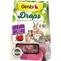 Gimpet (ДжімПет) GimBi Drops – Ласощі для гризунів, дропси з буряком 50 г