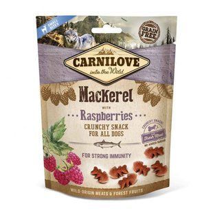 Carnilove (Карнілав) Dog Crunchy Snack Mackerel with Raspberries - Ласощі з скумбрією і малиною для зміцнення імунітету дорослих собак всіх порід, 200 г