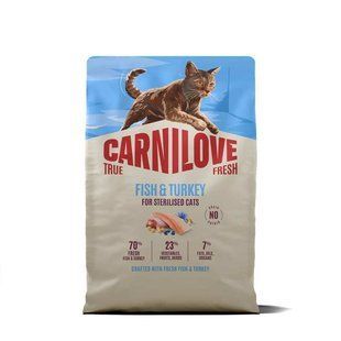 Carnilove (Каринилав) True Fresh Fish & Turkey Sterilised - Сухой корм с рыбой и индейкой для стерилизованных кошек, 400 г