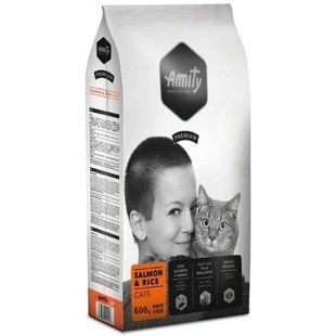 Amity (Амити) Premium Salmon&Rice Adult - Сухой корм с лососем и рисом для взрослых котов, 600 г