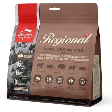 Orijen (Ориджен) Regional Red Cat - Сухой корм с бизоном и кабаном для кошек и котят, 1,8 кг