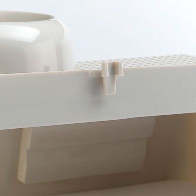 Ferplast (Ферпласт) White Feeding Bowl - Домик из пластика с лестницей и миской для корма 42x25x16,5 см (крепление 1)