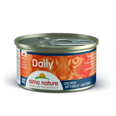 Almo Nature (Альмо Натюр) Daily Menu Cat - Консервированный корм "Кусочки в соусе с форелью" для кошек 85 г