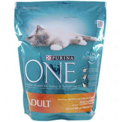 Purina ONE (Пуріна Ван) Reich&Huhn Adult – Сухий корм з куркою і рисом для котів 800 г