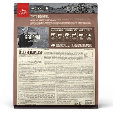 Orijen (Ориджен) Regional Red Cat - Сухой корм с бизоном и кабаном для кошек и котят, 1,8 кг