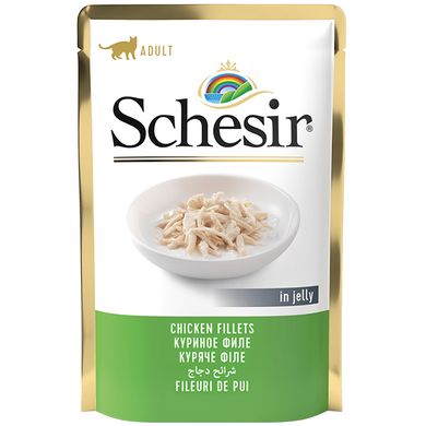 Schesir (Шезір) Chicken Fillet - Консервований корм з курячим філе для дорослих котів (шматочки в желе) 85 г