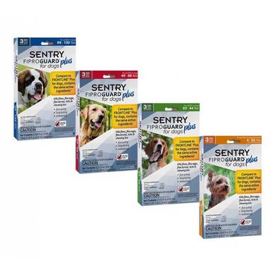 Sentry (Сентрі) FiproGuard Plus - Протипаразитарні краплі Фіпрогард Плюс від бліх і кліщів для собак, 1 піпетка до 10 кг