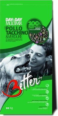 Better (Беттер) DAY by DAY Multimix with Chicken Turkey & Vegetables - Сухий корм для дорослих собак з куркою, індичкою та овочами 20 кг