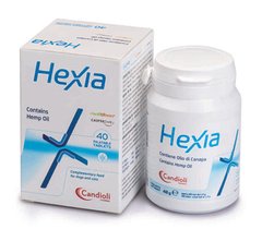 Candioli (Кандиоли) HEXIA contains Hemp oil - Обезболивающая добавка Гексия с маслом конопли и экстрактом босвеллии для собак и кошек 20 шт./уп.
