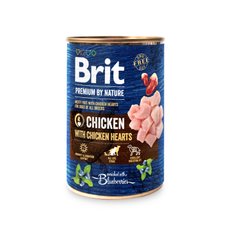 Brit Premium (Бріт Преміум) by Nature Chicken with Hearts - Консервованний корм з куркою та курячим серцем для собак (паштет) 400 г