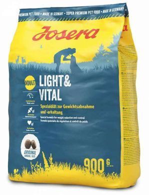 Josera (Йозера) Light and Vital - Сухий дієтичний корм для собак з надмірною вагою 900 г