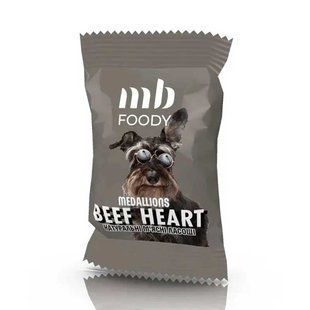 MB Foody (МБ Фуді) Beef Heart - Ласощі медальйони з яловичого серця для собак, (4 г / 1 шт.)