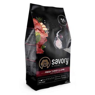 Savory (Cейворi) Fresh Turkey & Lamb Adult Small Breeds - Сухий корм зі свіжого м'яса індички і ягняти для маленьких порід собак, 1 кг
