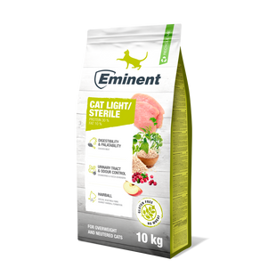 Eminent (Емінент) Cat Light/Sterile 30/10 - Повнораціонний корм з куркою для котів з надмірною вагою та стерилізованних котів 10 кг