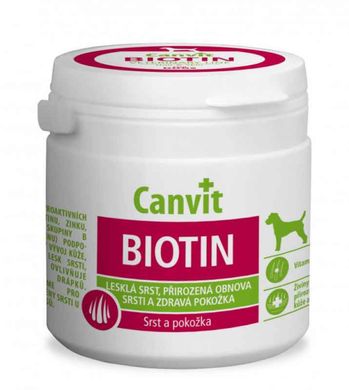 Canvit (Канвит) Biotin - Витаминный комплекс для кожи, шерсти и когтей собак малых и средних пород 100 г (100 шт.)