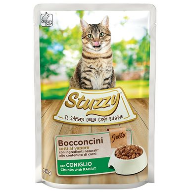 Stuzzy (Штузі) Cat Rabbit - Консервований корм з кроликом для котів (шматочки в желе) 85 г