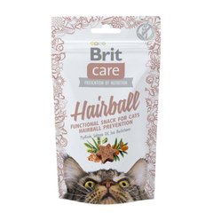Brit Care (Бріт Кеа) Cat Functional Snack Hairball – Функціональні ласощі для виведення шерсті зі шлунка з качкою для дорослих котів 50 г
